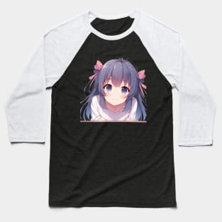 Anime Peeking Baseball T-Shirt